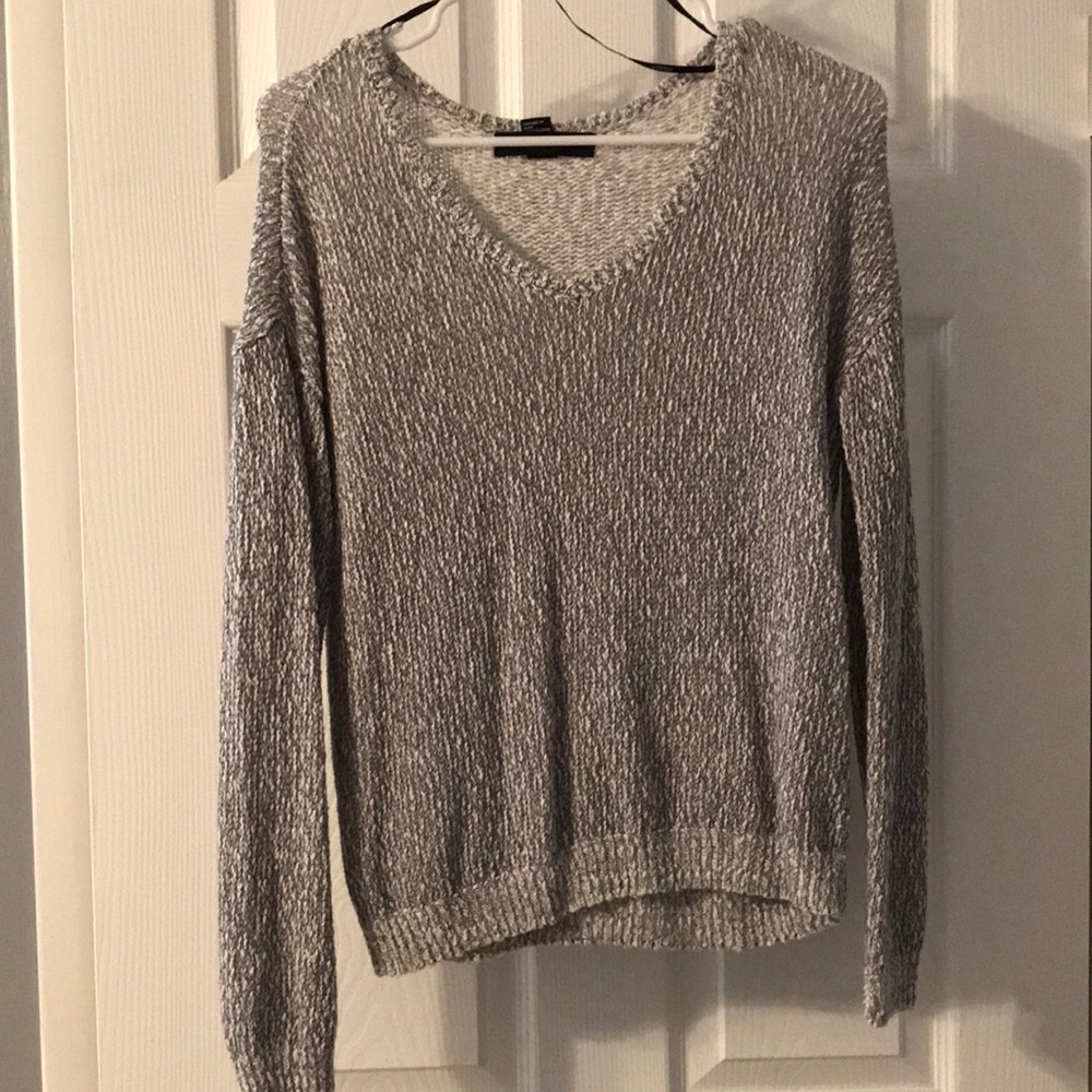 Grey heathered sweater
